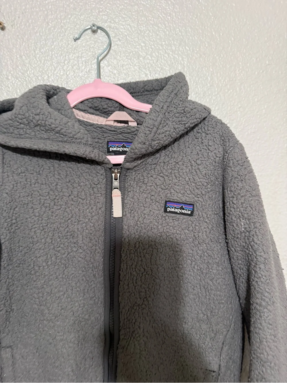 Patagonia Los Gatos Gray Fleece Hooded Jacket